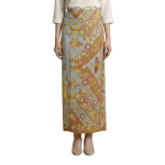 LotusGarden Harmony Premium Cotton Batik Fabric Sarong – Sky Gold Botanica