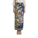 Peacock Premium Cotton Batik Sarong - Navy Blossom