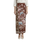 Peacock Premium Cotton Batik Sarong - Cocoa Bloom