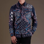 Men Floral Batik Long Sleeve Shirt
